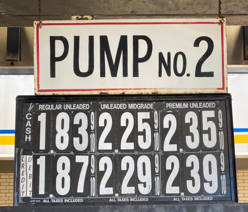 Gas pump prices